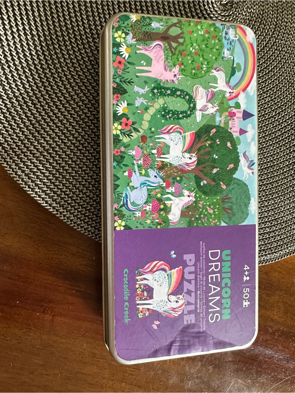 Unicorn Dreams Puzzle Tin - Colorful Unicorns